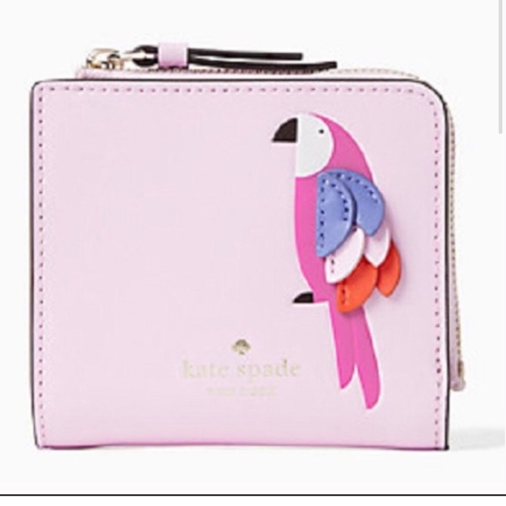 Kate Spade flock party zip bifold wallet